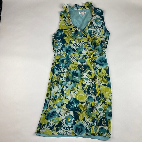Pendleton Dress Women's Size 8 Silk Floral Faux Wrap - Picture 1 of 12